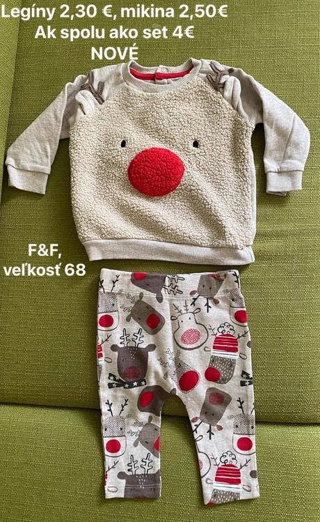 Oteplený svetrík a legíny, f&f,68