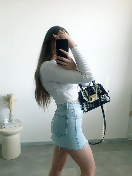 Zara rifľová sukňa s, zara,s