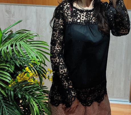 Čipkovaná blúzka, s