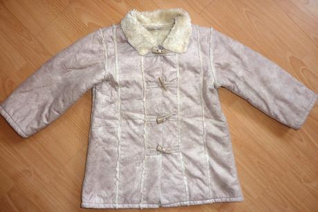 Mothercare kožušinkový kabát, v.110 / 4-5 rokov, mothercare,110