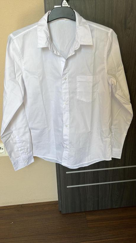 Košeľa biela chlapec 152, h&m,152