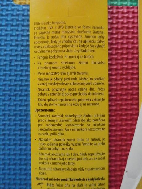 Náramky pre bezpečné opaľovanie 7ks, 