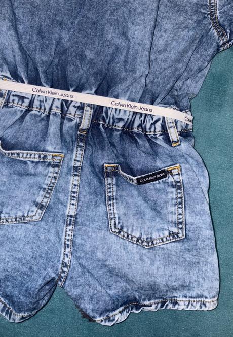 Riflový overal calvin klein jeans v.128 top stav, calvin klein,128