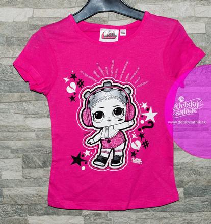 Dievčenské letné tričko lol fuchsia, 110 / 134