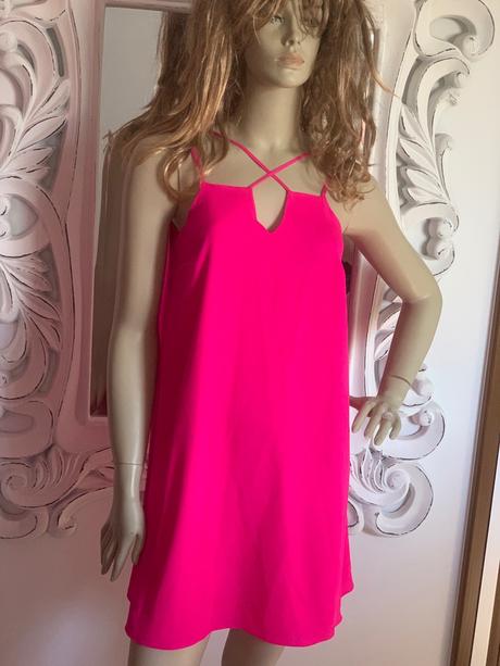 Cyklamenove saty river island, river island,xs