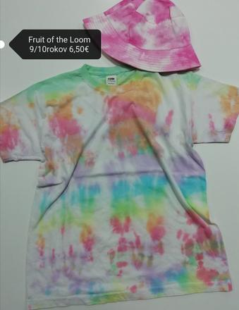 Batikované tričko fruit of the loom, 140