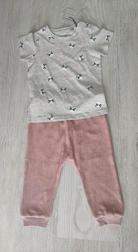 Detské velúrové ružové tepláky, sinsay,80