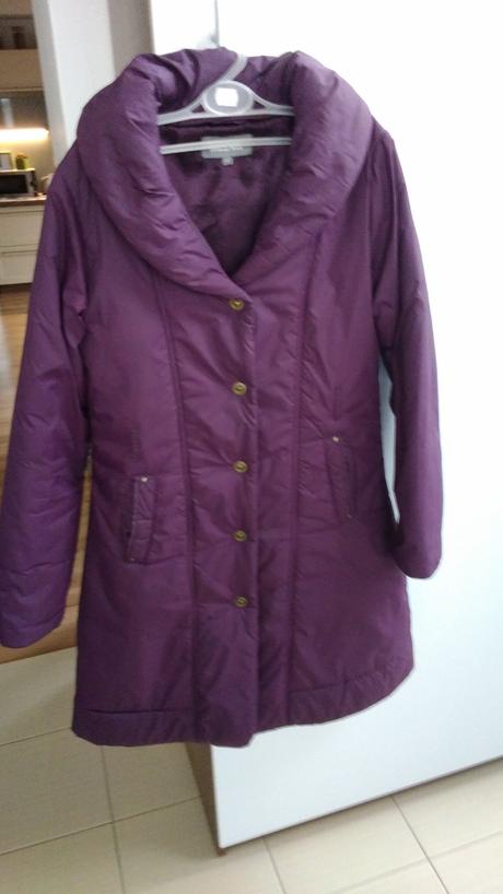 Fialová bunda-kabat, s