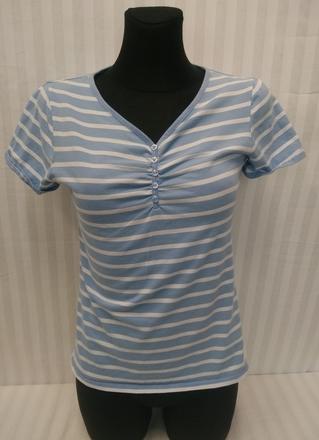 Dámsky pásikavý modro biely top, via cortesa, s, s