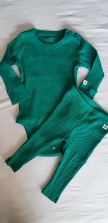 Rebrovaná zelená súprava, lindex,74