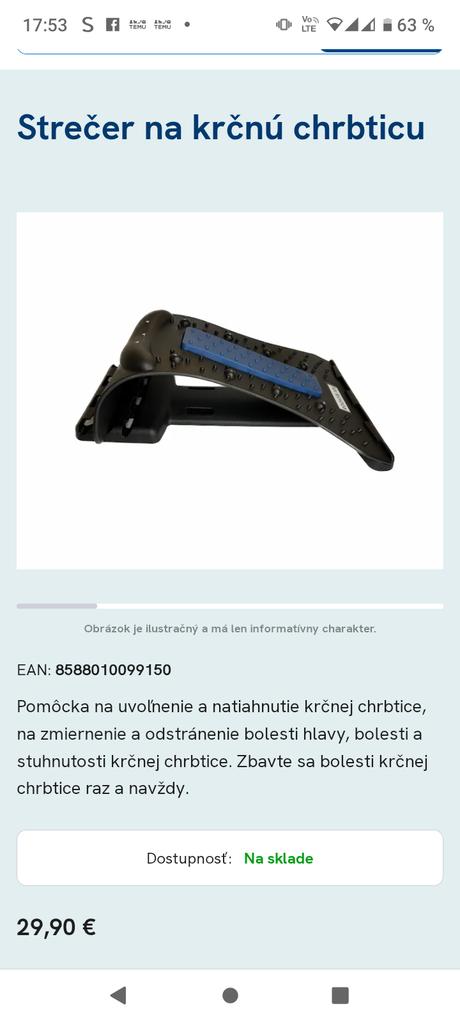 Strecer na krcnu chrbticu,