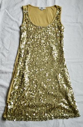 Zlaté šaty v 34/36, 36
