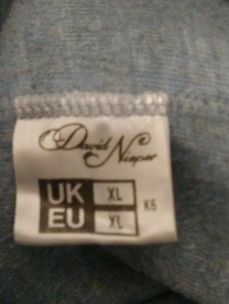 Dámska predĺžená modrá hrejivá mikina david nieper, xxl