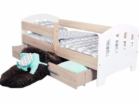 Detská posteľ so zásuvkou,rošt,matrac,zábrana, šírka (cm): 80,dĺžka (cm): 140