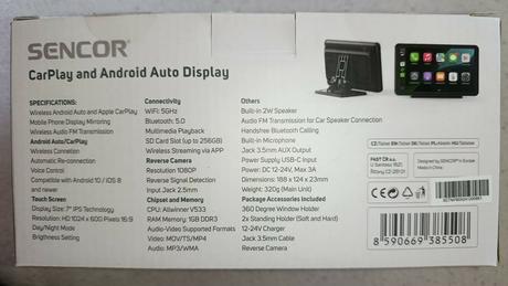 Auto carplay and android auto display,