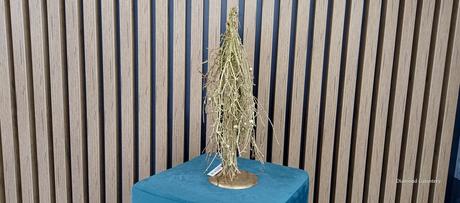 Aplikácia ozdobná stromček - zlatý - 40 cm, 