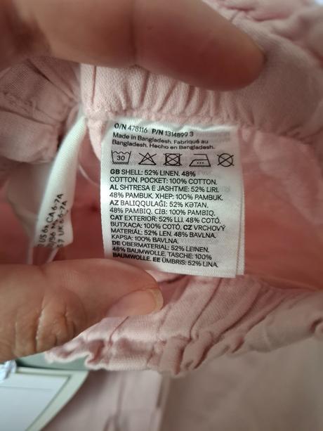 Nohavice z ľanovej zmesi, h&m,122