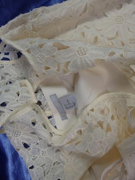 Kvalitné biele spoločenské šaty, h&m,xs