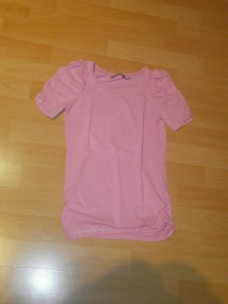 Ružové tričko s ozdobným naberaním , kids,146