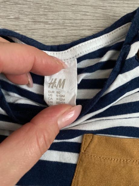 H&m pasikave tričko od 9 mesiacov, h&m,80