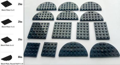 X3 lego originál diely, čierne,