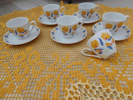 Čechoslovákia šáločky porcelánové značené, 