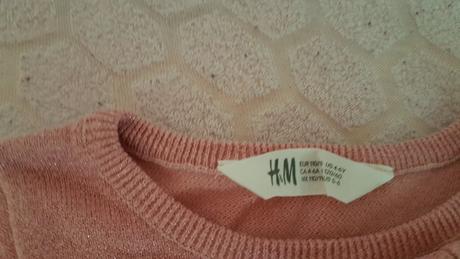 Dievčenské pletené šaty hm veľkosť 110/116, h&m,110