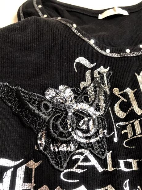 Tielko so striebornou aplikáciou s/m, s