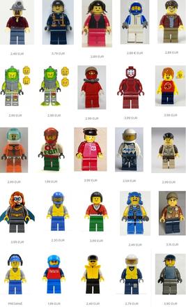 Originálne lego mini figúrky, panáčikovia, 