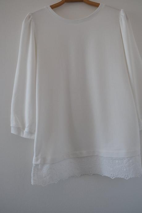 Biele tričko s krajkou, 40