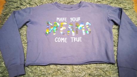 Mikina crop top 158-164, 158