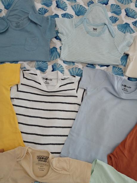 Balík 15 ks body dlhý a krátky rukáv, h&m,92