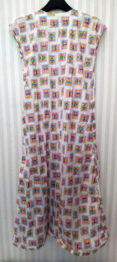 Dlhá nočná košela s farebným vzorom v kocočkách, s, s