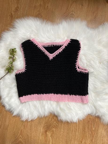 Handmade štrikovaná vesta, m / s