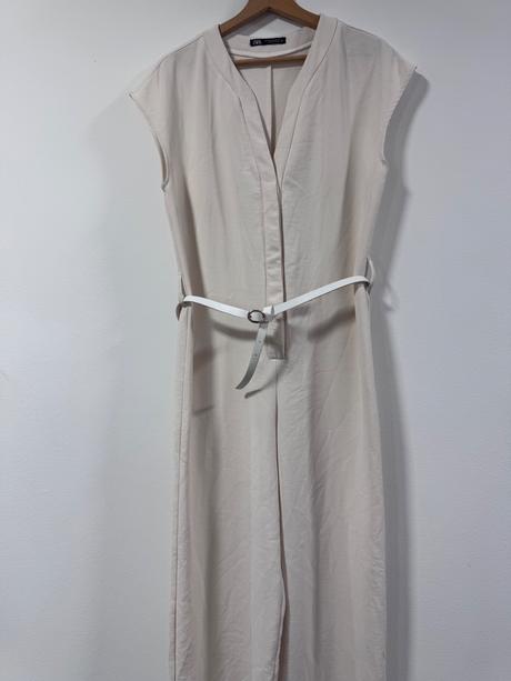 Zara krémových elegantný overal veľ xs, zara,xs