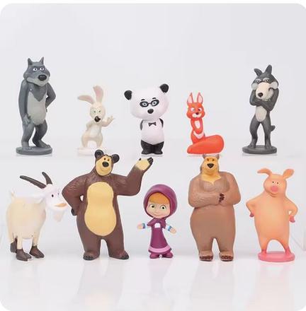 10ks figúrok máša a medveď,