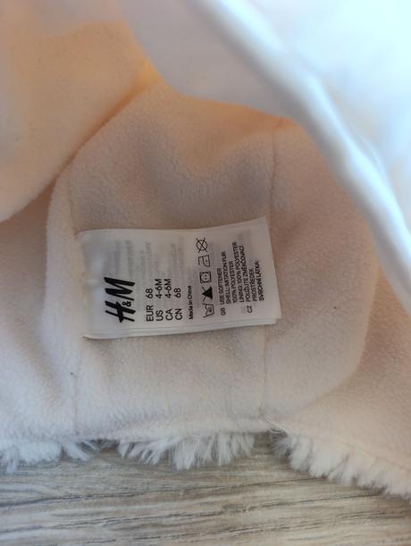 Dievčenská zimná čiapka s uškami, h&m,68