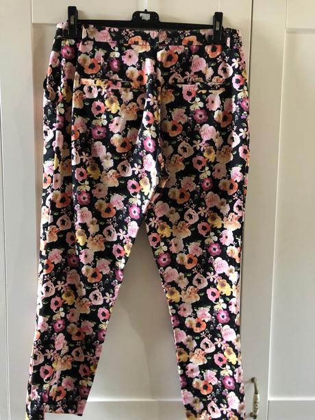 Kvetované nohavice 42, h&m,42
