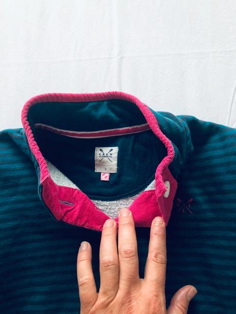 Pruhovaný fleecový sveter mikina, 122