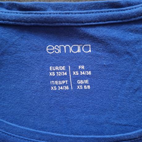 Dámske tričko - pekná modrá farba, esmara,xs