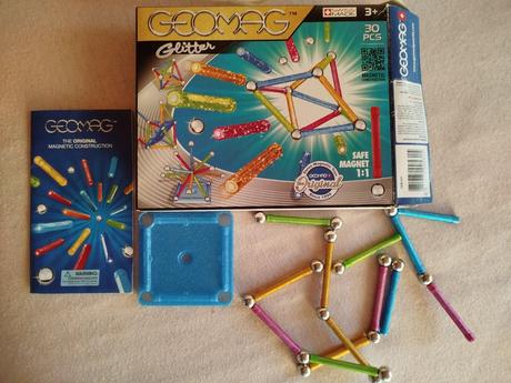 Magnetická stavebnica geomag glitter 30 kusov, 