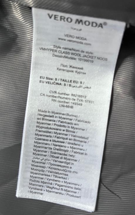 Vero moda vlnený kabát vel.s-m, vero moda,m