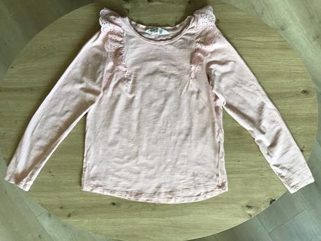 Tričko s čipkovým volánom 134/140, h&m,140
