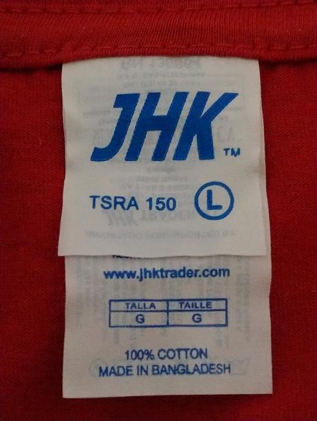 Pánske červené tričko long beach, jhk, l, l