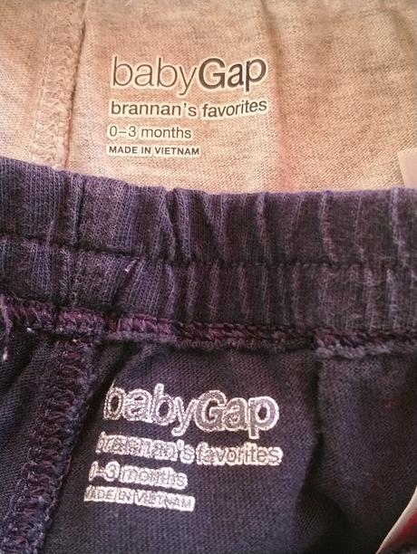 2 ks tepláky, sivé a modré, gap, 0-3 mes., 56-62, gap,62