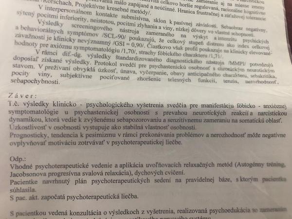 Aký je záver z môjho vyšetrenia?