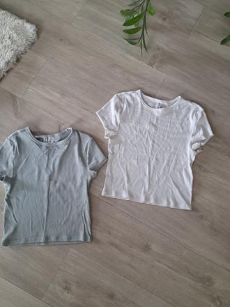 Rebrovane tricka hm,veľkosti s a m, h&m,s