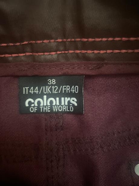Bordovohnedä koženková sukňa 38, colours of the world,38