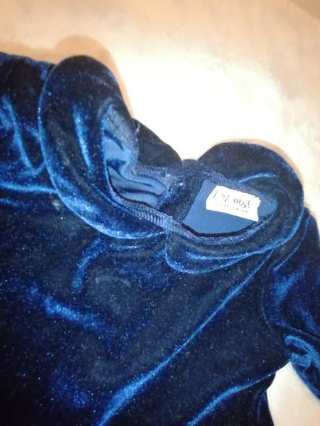 Modré saty next zamatové č. 62 /68, next,62