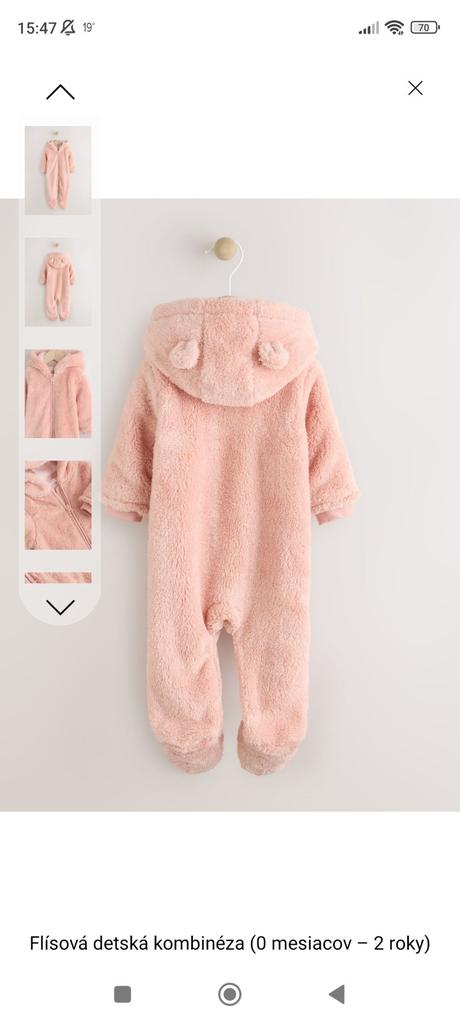 Flísový overal pre bábätko next, next,56